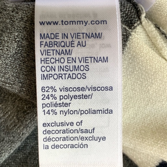 TOMMY HILFIGER BODYCON GREY KNIT SWEATER DRESS. WOMEN’S SIZE LARGE - Picture 9 of 9